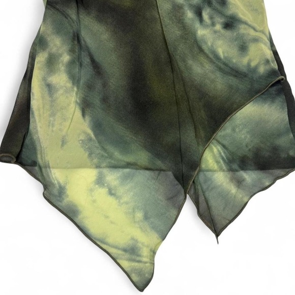 Dark Fairycore Whimsy Goth Halter Top — Sheer Tie-Dye, Y2K Edge - Picture 4 of 5